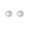 Pendiente plata perla 7mm. y simil