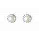 Pendientes plata y perla 8mm. y strass