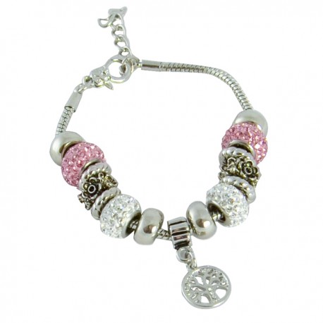 Pulsera Abalorios + árbol de la vida
