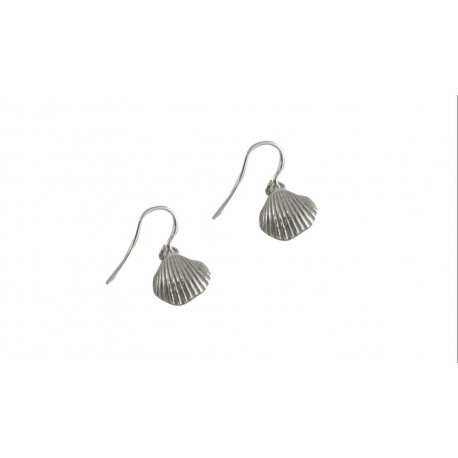 Pendientes Plata Concha