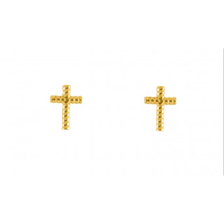 Pendientes Plata Cruz
