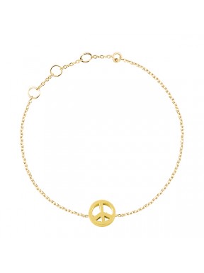 Pulsera Plata Simbolo Paz