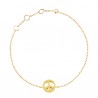 Pulsera Plata Simbolo Paz