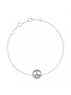 Pulsera Plata Simbolo Paz