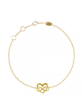 Pulsera Plata Corazon Infinito
