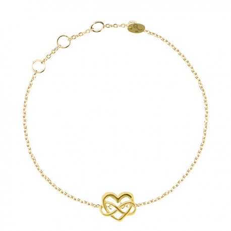 Pulsera Plata Corazon Infinito