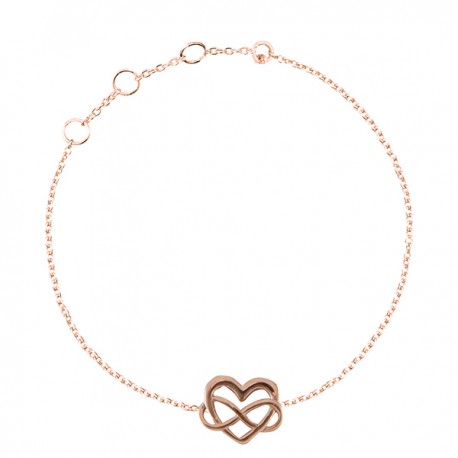 Pulsera Plata Corazon Infinito