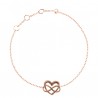 Pulsera Plata Corazon Infinito