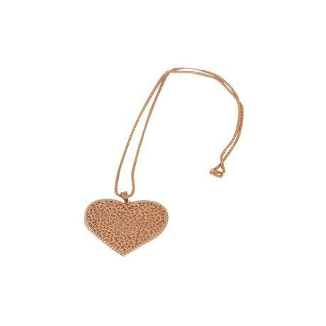 Collar Corazón Rejilla Baño Rosa