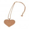 Collar Corazón Rejilla Baño Rosa