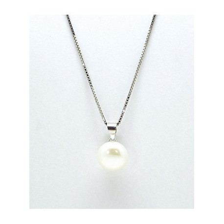 Cadena Plata + Colgante Plata Y Perla