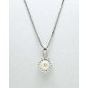 Cadena Plata + Colgante Plata Y Perla 10MM.