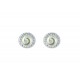 Pendiente Plata y Simil + Shell 8MM
