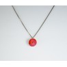 Cadena Plata + Colgante Swarovski Naranja