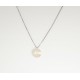 Cadena Plata + Colgante Swarovski Beige