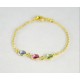 Pulsera Chpadao Oro + 3 Cristales Swarovski