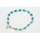 Pulsera Plata Con Swarovski Turquesa