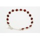 Pulsera Plata Con Swarovski Rojo