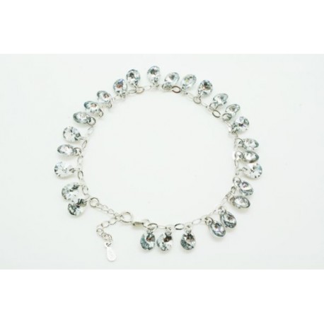 Pulsera Plata + Swarovski Cristal