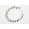 Pulsera Plata + Swarovski Cristal Violeta