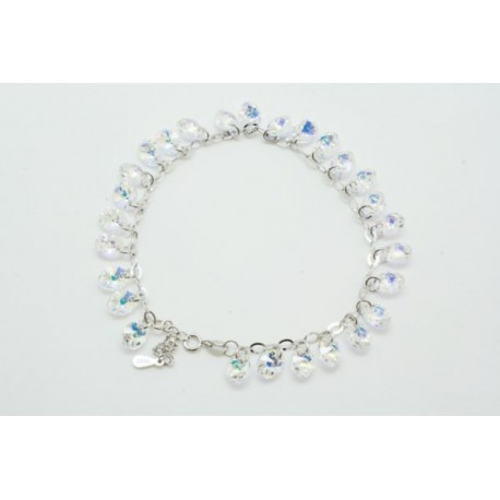 Pulsera Plata + Swarovski Cristal Aurora Boreal