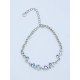 Pulsera Rodio + Swarovski Cristal Azul