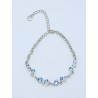 Pulsera Rodio + Swarovski Cristal Tonos Azules