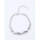 Pulsera Rodio + Swarovski Cristal Tonos Lilas