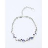 Pulsera Rodio + Swarovski Cristal Tonos Lilas