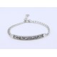 Pulsera Rodio + Swarovski Cristal Gris