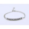 Pulsera Rodio + Swarovski Cristal Gris
