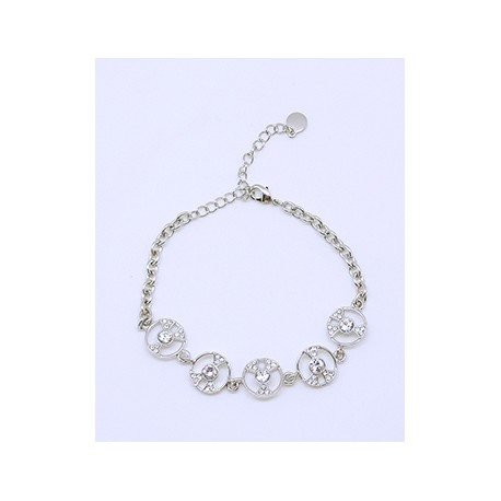 Pulsera Rodio + Swarovski Cristal