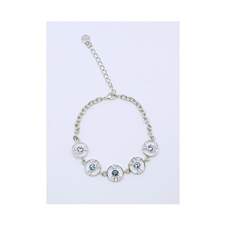 Pulsera Rodio + Swarovski Cristal Montana