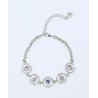 Pulsera Rodio + Swarovski Cristal Amatista
