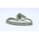 Pulsera Cinta Gris + Tira Swarovski