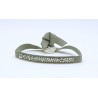 Pulsera Cinta Gris + Tira Swarovski
