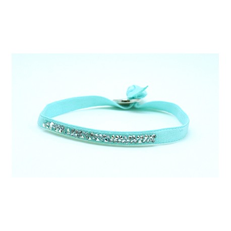 Pulsera Cinta Turquesa + Tira Swarovski