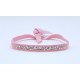 Pulsera Cinta Rosa + Tira Swarovski