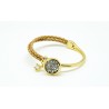 Pulsera Trenzada Color Gold + Motivo Swarovski