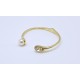 Pulsera Color gold + Perla Y Swarovski