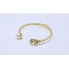 Pulsera Color gold + Perla Y Swarovski