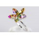 Anillo Swarovski Flor Luminus Green