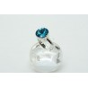 Anillo Rodio Con Piedra Cristal Agua Marina