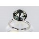 Anillo Rodio + Swarovski Black Diamond