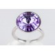 Anillo Rodio + Swarovski Lavanda