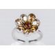 Anillo Rodio Flor + Swarovski G/Shadow