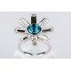 Anillo Rodio + Swarovski Indicolite