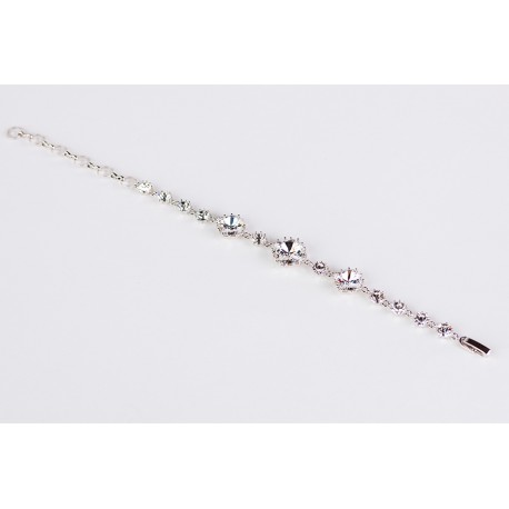 Pulsera Rodio + Swarovski Cristal