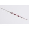 Pulsera Rodio + Swarovski Rosa