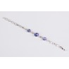 Pulsera Rodio + Swarovski Cristal Amatista